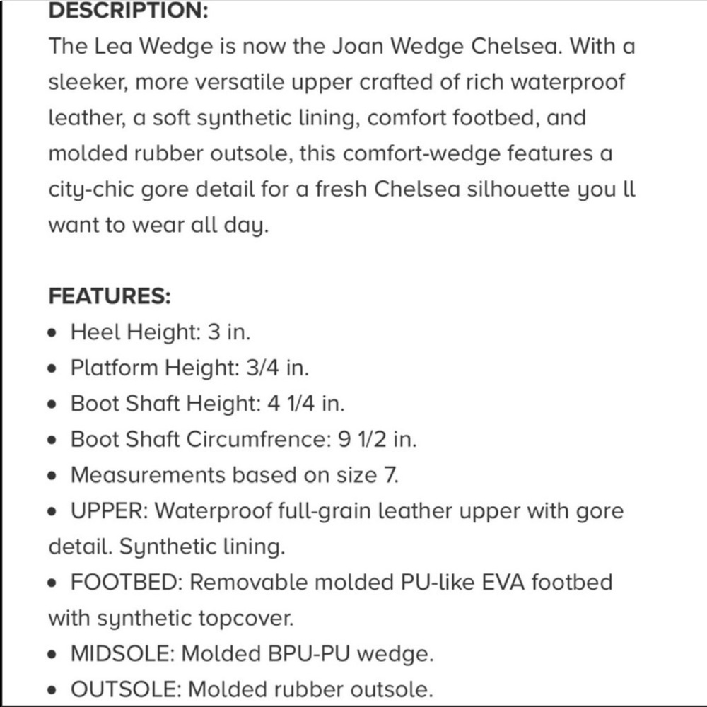 NWT Sorel Joan of Arctic™ Wedge Chelsea Boot - Picture 8 of 8